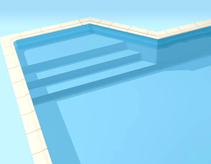 escalier piscine